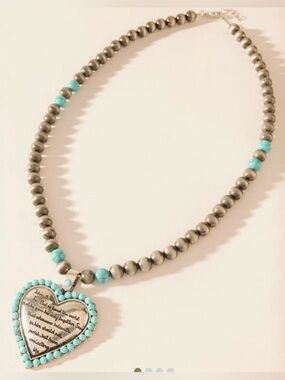 MYRA HEART OF THE FRONTIER NECKLACE IN STORM OASIS